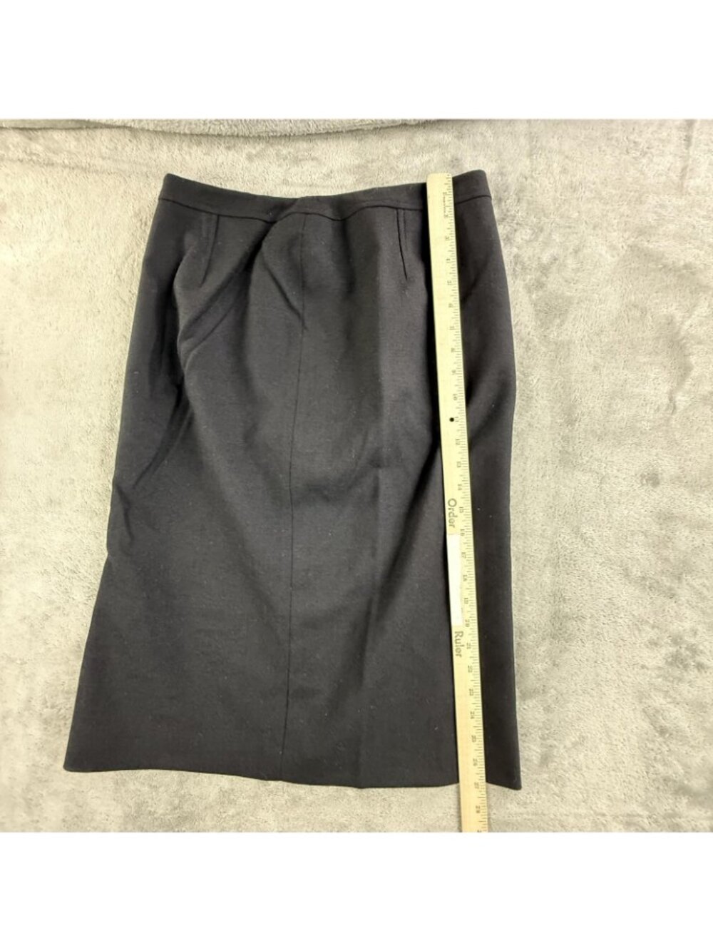 Talbots Skirt Womens 10 Black Wool Pencil Lined Midi Stretch Career Work Office - Picture 8 of 14